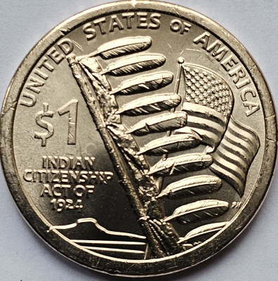 1 Dollar 2024 USA, Indian Citizenship Act of 1924, Sacagawea, , unc, litera P/D foto