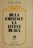 De la Eminescu la Lucian Blaga &ndash; Liviu Rusu