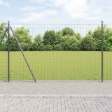 Gard Euro cu 7 st&acirc;lpi cu flanșă 1.6x10 m din oțel galvanizat