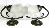 Superbe veioze /aplice vintage-retro din bronz