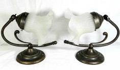 Superbe veioze /aplice vintage-retro din bronz