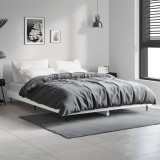 VidaXL Cadru de pat, alb, 140x190 cm, lemn prelucrat 832277