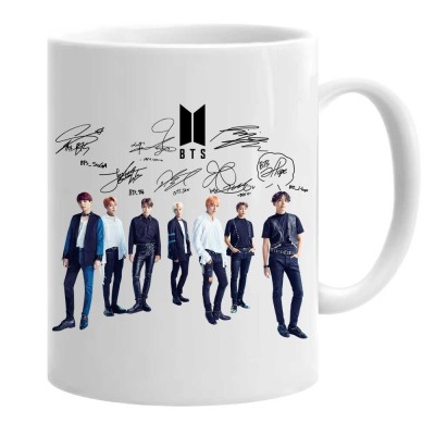 Cana alba personalizata bts army trupa kpop, INOVATIX&amp;reg;. 330 ml foto