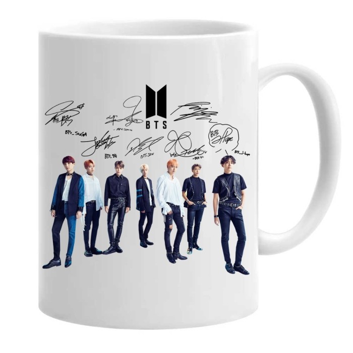 Cana alba personalizata bts army trupa kpop, INOVATIX&reg;. 330 ml