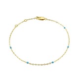 Cumpara ieftin Bratara reglabila din argint cu pietricele turcoaz