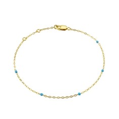 Bratara reglabila din argint cu pietricele turcoaz
