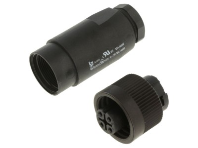 Conector circular 4-pini 400V pe cablu foto