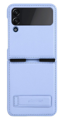 Husa Protectie Nillkin Qin Series Piele Ecologica pentru Samsung Galaxy Z Flip5, Albastru foto