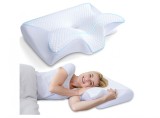 Cumpara ieftin Perna Ergonomica Gat HOMCA Spuma Memorie 60x40x13 cm Ortopedica Lavabila