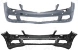 Bara fata Mercedes Clasa C (W204), 03.2007-03.2011, grunduit, cu gauri pentru spalatoare faruri,cu gauri pentru senzori de parcare, 2048800940