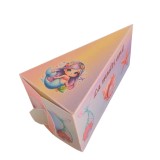 Cutie in forma de felie tort din carton de 160 gr model Sirena 12 x 7 x 5 cm
