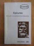 Epicur, Diogene din Oinoada - Epicurea