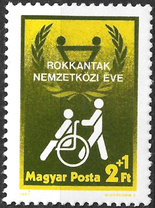 Ungaria - 1981 - Anul persoanelor cu handicap - serie completă neuzată (T395)