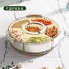 Six-grid kitchen sealed spice storage box with handles - Color: Six-grid rotatable storage box with handles