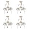 vidaXL Candelabre suspendate de plafon cu cristale 4 buc. alb elegant
