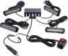 4 x 6 Led 12v Lumina Stroboscopica de Avertizare 8 Moduri Galben