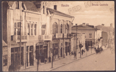 4837 - BACAU, Librarie, Cofetarie, Romania - old postcard - used - 1925 foto