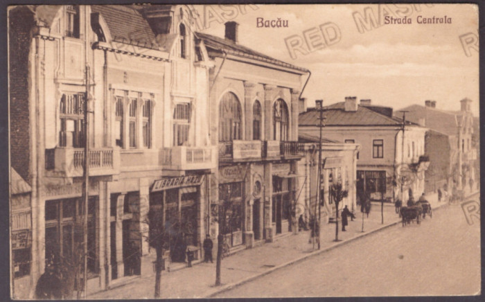 4837 - BACAU, Librarie, Cofetarie, Romania - old postcard - used - 1925