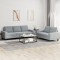 vidaXL Set de canapele, 2 piese, gri deschis, material textil 3201898