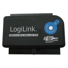 ADAPTOR USB LOGILINK USB 3.0 (T) la IDE (M) ori S-ATA (M) adaptor USB la unitati 2.5&quot;/3.5&quot; negru AU0028A