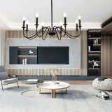 Lustra Metalic AVANT, tip Pendul cu brate, Rotunda, 8xE14, Negru ModernLight Concept