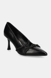 Karl Lagerfeld pantofi cu toc SIENNA culoarea negru, KL32724
