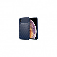 Husa Compatibila cu Apple iPhone X,Apple iPhone XS - iberry Thunder TPU Flexibil Albastru