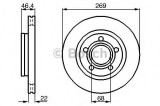 Disc frana AUDI A8 (4D2, 4D8) (1994 - 2002) BOSCH 0 986 478 574