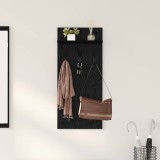 VidaXL Răcător de paltoane montat pe perete cu raft Stejar negru
