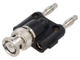 Adaptor banană-BNC x2, 3A 56,1mm