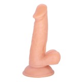Dildo Realist Clark cu Ventuza la Baza, TPE Premium, Natural, 17.2 cm, Guilty Toys