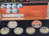 Set 6 Monede Argint PROOF URSS &ndash; Olimpiada Moscova 1980 (Emisiunea 1977)