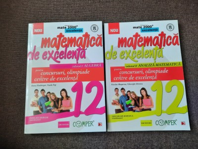 MATEMATICA DE EXCELENTA CLASA A XII A 2 VOLUME VASILE POP foto