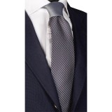 Cumpara ieftin Cravata Matase Barbati, Nod Contrastant, Gri Argintiu Cameleon, 148cm, Made in Italy, Cadou Lux