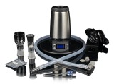 Vaporizator de Birou Arizer V-Tower, Control Digital Temperatura 50-260 C, Incalzitor Ceramica, Furtun Silicon 90cm, Gri