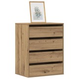vidaXL Dulap colț sertare stejar artizanal 60x41x76 cm lemn prelucrat 852878