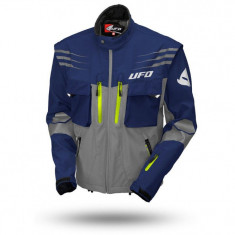 Geaca enduro UFO Plast Taiga, culoare albastru/gri, marime L Cod Produs: MX_NEW GC04454CL