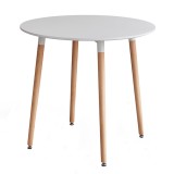 Masa dining MDF alb lemn fag Elcan 80x75 cm