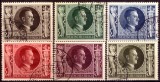 Bloc de 6 Timbre Germania 1943 - Aniversare Hitler, Serie Completă &icirc;n Bloc Se-tenant, Ștampilate (Mi. 844-849) -A222