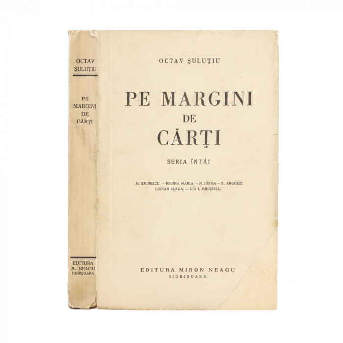 Octav Șuluțiu, Pe margini de cărți, 1938, cu dedicație pentru Nichifor Crainic