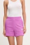 Puma pantaloni scurti femei, culoarea violet, neted, high waist, 682441
