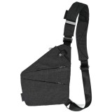 Geanta de umar pentru barbati, 30 x 23 cm, poliester, gri, negru