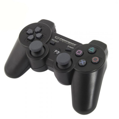 Gamepad Bluetooth, PS3, 12 butoane, vibratii, negru, Esperanza Marine foto