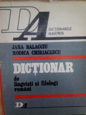 Jana Balacciu - Dictionar de lingvisti si filologi romani (Editia: 1978) foto
