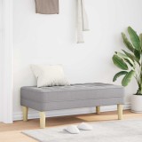 vidaXL bancă cu pernă Gri nori 113 x 57 x 39 cm țesătură 42001944