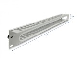 Panou 19&quot; 1U cu organizare cabluri si protectie la margine Gri, Delock 67278