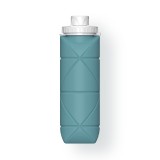 Sticla de apa pliabila, Sunmostar, Silicon, 600 ml, Verde