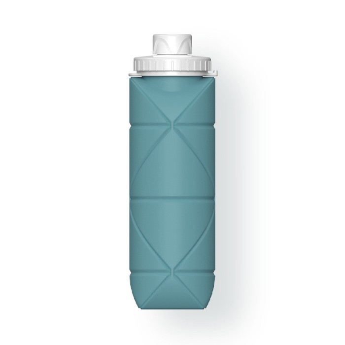 Sticla de apa pliabila, Sunmostar, Silicon, 600 ml, Verde