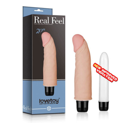 Real Feel 12 - Vibrator realist, flesh, 16.5 cm foto