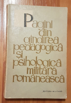 Pagini din gandirea pedagogica si psihologica militara romaneasca foto